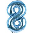 34IN LIGHT BLUE NUMBER 8 JUMBO FOIL