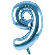 34IN LIGHT BLUE NUMBER 9 JUMBO FOIL
