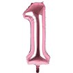 34IN LIGHT PINK NUMBER 1 JUMBO FOIL