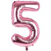 34IN LIGHT PINK NUMBER 5 JUMBO FOIL