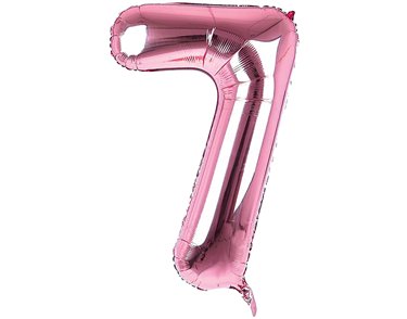 34IN LIGHT PINK NUMBER 7 JUMBO FOIL
