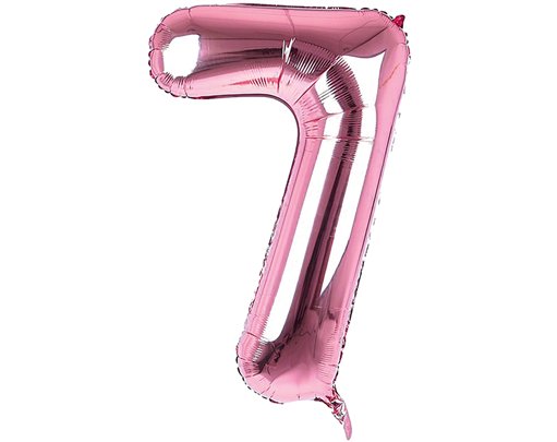 34IN LIGHT PINK NUMBER 7 JUMBO FOIL