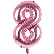 34IN LIGHT PINK NUMBER 8 JUMBO FOIL