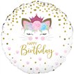 18in FLORAL KITTEN BIRTHDAY FOIL BALLOON
