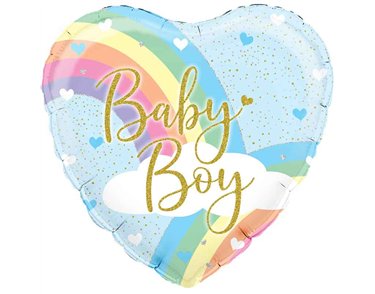 18in PASTEL RAINBOW BOY FOIL BALLOON