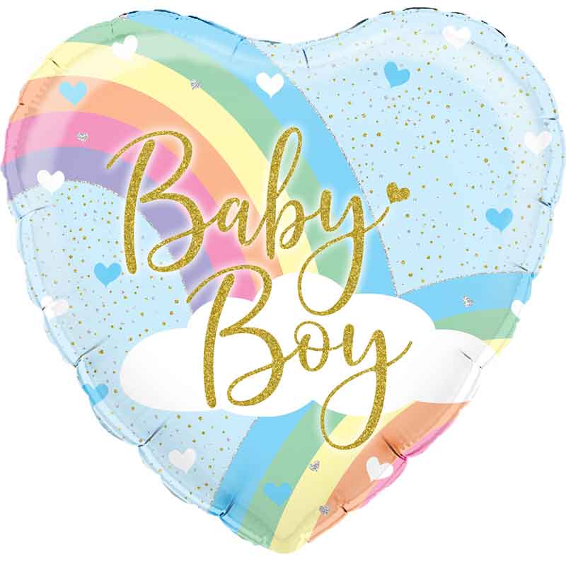 18in PASTEL RAINBOW BOY FOIL BALLOON