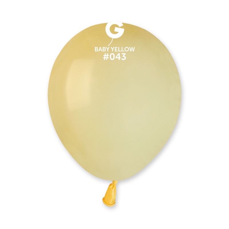 50PK 5in BABY YELLOW STANDARD GEMAR LATEX