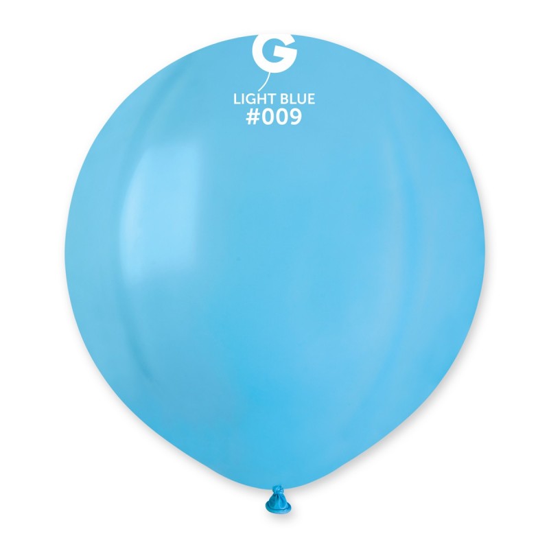 10PK 19in LIGHT BLUE STANDARD GEMAR LATEX