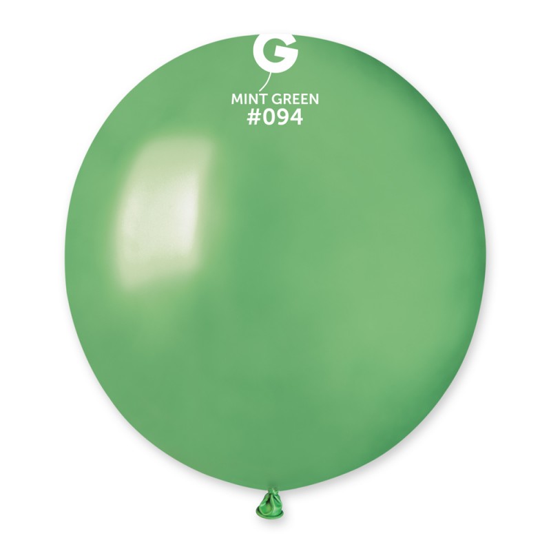 10PK 19in MINT GREEN METALLIC GEMAR LATEX