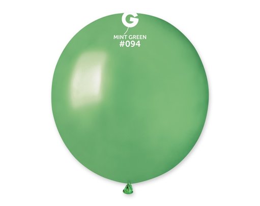 10PK 19in MINT GREEN METALLIC GEMAR LATEX