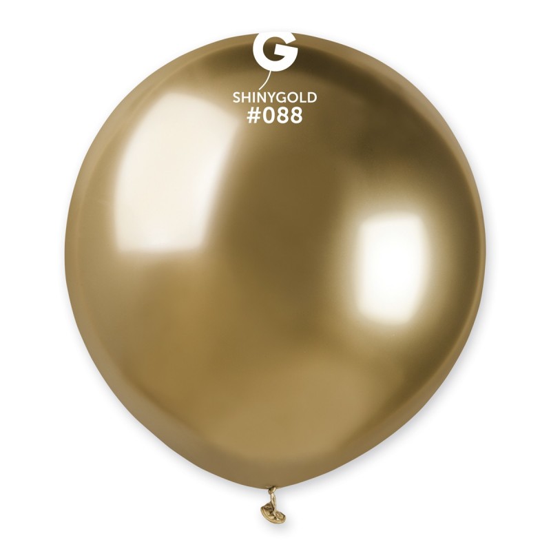 25PK 19in GOLD SHINY GEMAR LATEX
