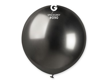 25PK 19in SPACE GREY SHINY GEMAR LATEX