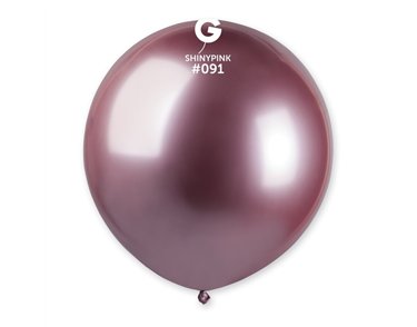25PK 19in PINK SHINY GEMAR LATEX