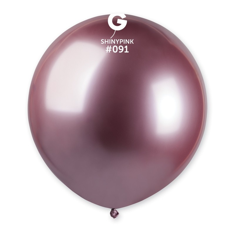 25PK 19in PINK SHINY GEMAR LATEX