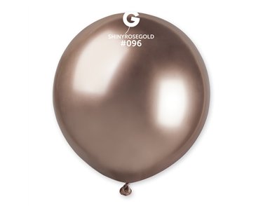 25PK 19in ROSE GOLD SHINY GEMAR LATEX