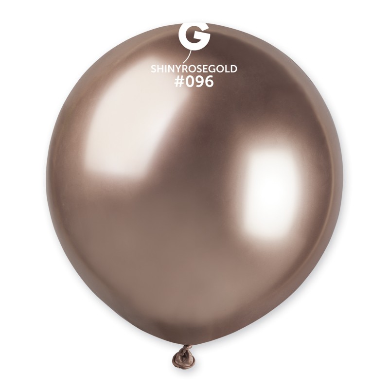 25PK 19in ROSE GOLD SHINY GEMAR LATEX