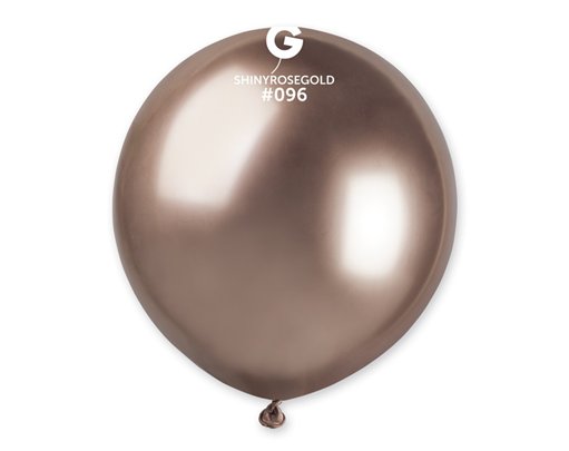 25PK 19in ROSE GOLD SHINY GEMAR LATEX