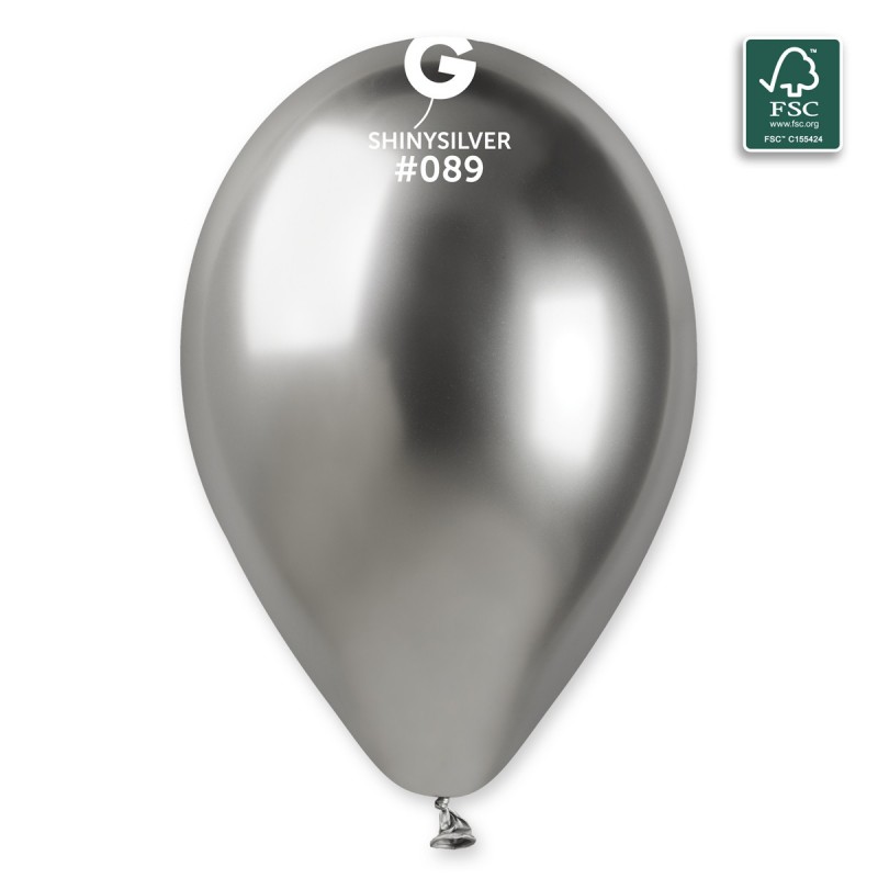 50PK 12in G120 SILVER SHINY GEMAR LATEX