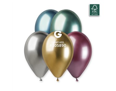 50PK 12in G120 ASSORTED SHINY GEMAR LATEX