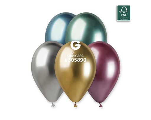 50PK 12in G120 ASSORTED SHINY GEMAR LATEX