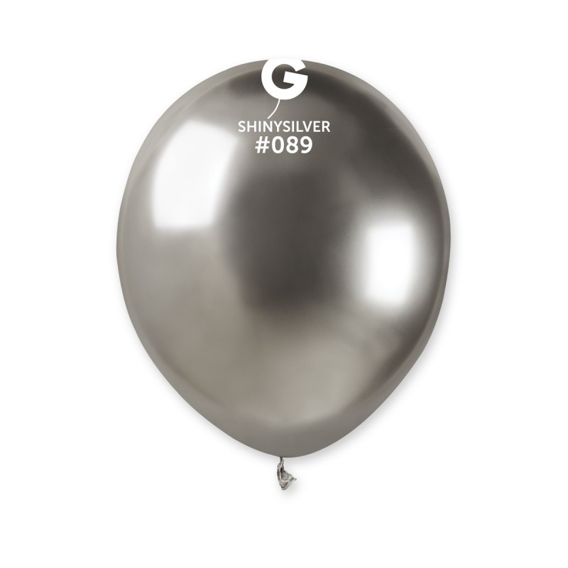 50PK 5in SILVER SHINY GEMAR LATEX