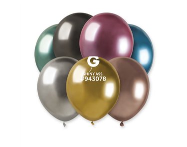 50PK 5in ASSORTED SHINY GEMAR LATEX