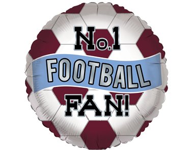 18in CLARET AND BLUE OPEN FOIL BALLOON