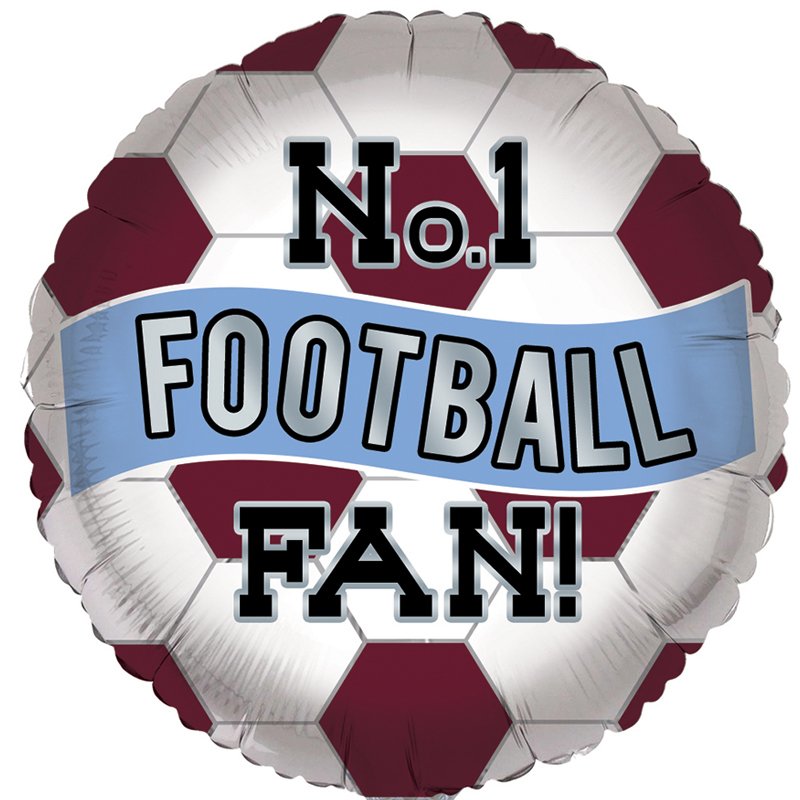18in CLARET AND BLUE OPEN FOIL BALLOON