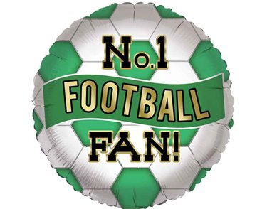 18in GREEN AND WHITE OPEN FOIL BALLOON