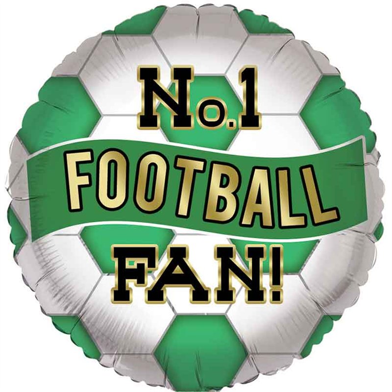 18in GREEN AND WHITE OPEN FOIL BALLOON
