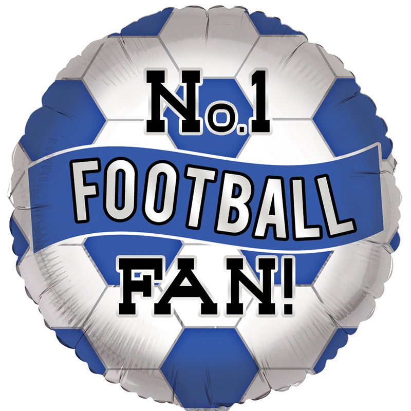 18in BLUE AND WHITE OPEN FOIL BALLOON
