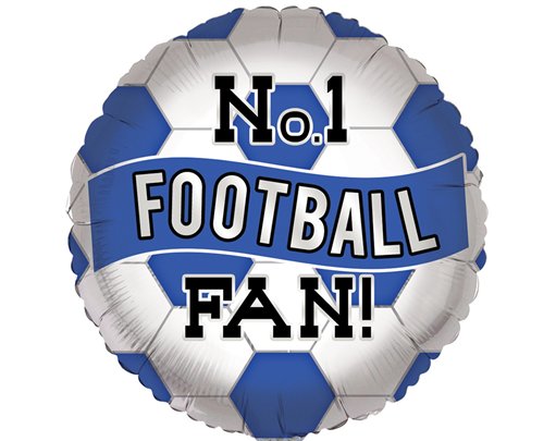 18in BLUE AND WHITE OPEN FOIL BALLOON