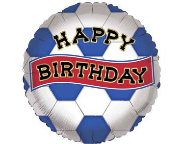 18in BLUE AND RED BIRTHDAY FOIL BALLOON