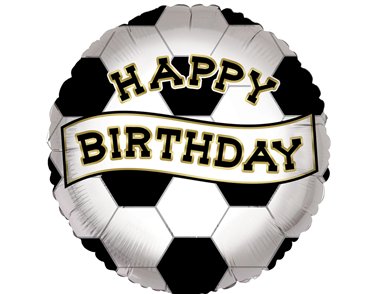 18in BLACK AND WHITE BIRTHDAY FOIL BALLOON