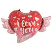 33in HEART WINGS JUMBO FOIL BALLOON