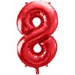 86cm RED NUMBER 8 FOIL BALLOON