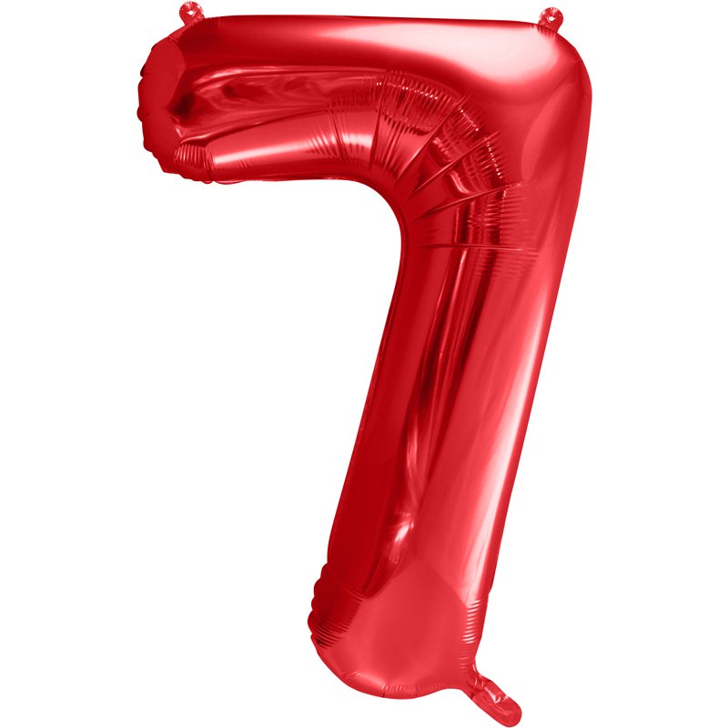 86cm RED NUMBER 7 FOIL BALLOON