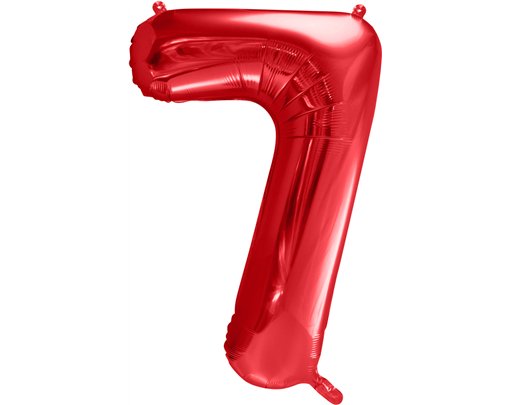 86cm RED NUMBER 7 FOIL BALLOON