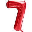 86cm RED NUMBER 7 FOIL BALLOON