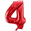 86cm RED NUMBER 4 FOIL BALLOON