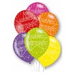6PK 27cm HAPPY BIRTHDAY BALLOONS