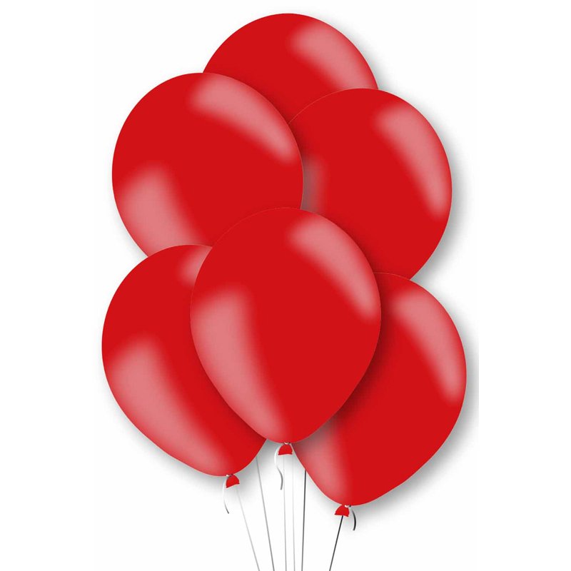 10PK 27cm METALLIC RED BALLOONS