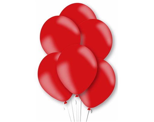 10PK 27cm METALLIC RED BALLOONS