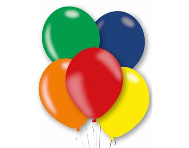 10PK 27cm ASST METALLIC BALLOONS