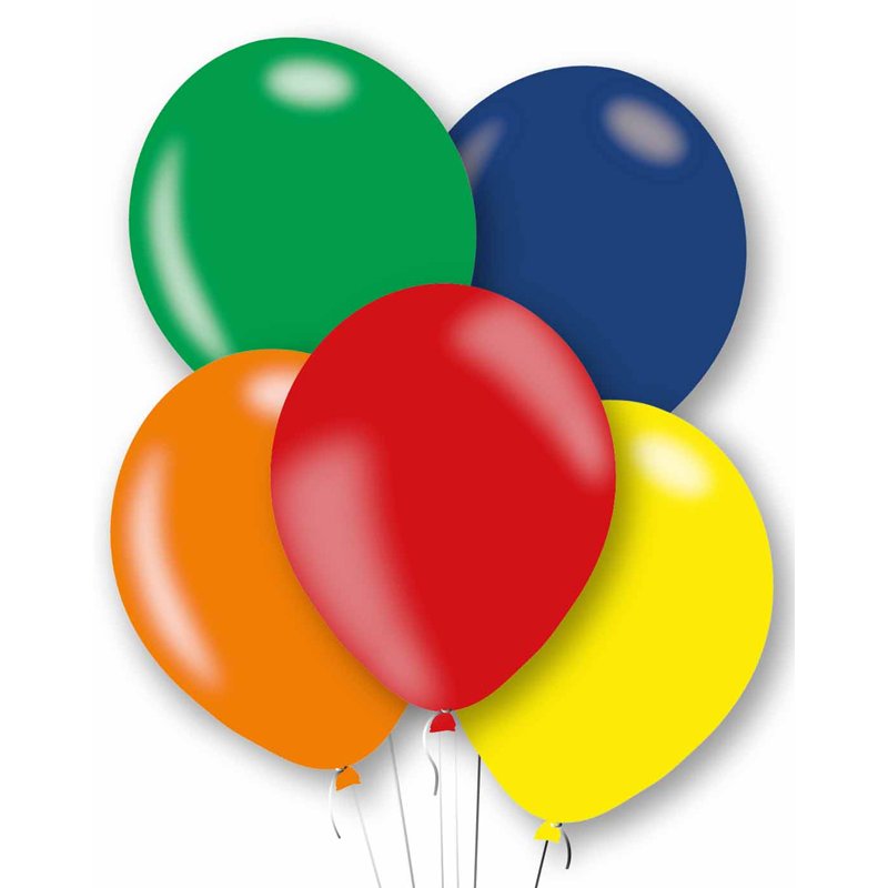 10PK 27cm ASST METALLIC BALLOONS