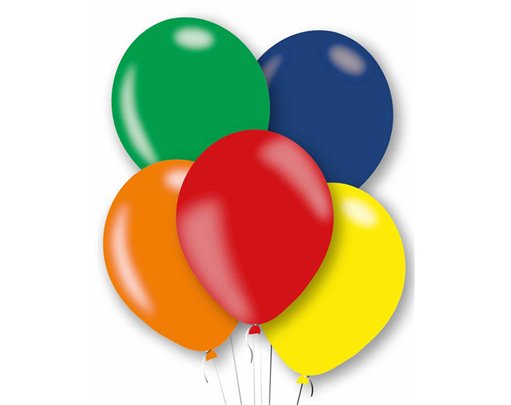 10PK 27cm ASST METALLIC BALLOONS
