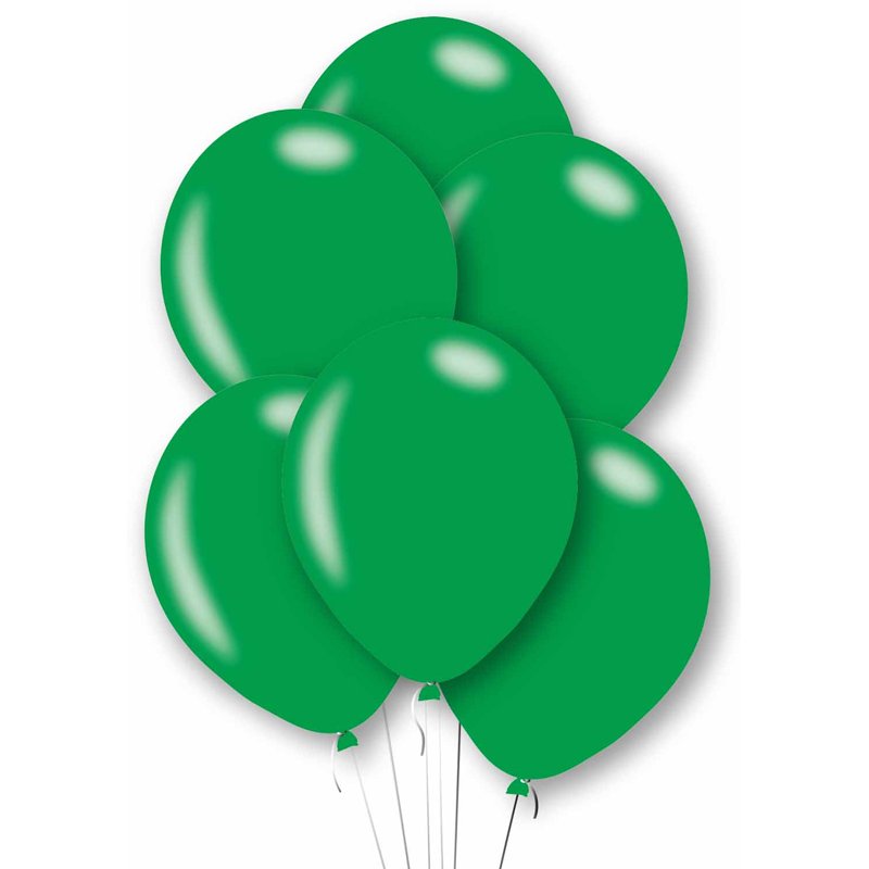 10PK 27cm METALLIC GREEN BALLOONS