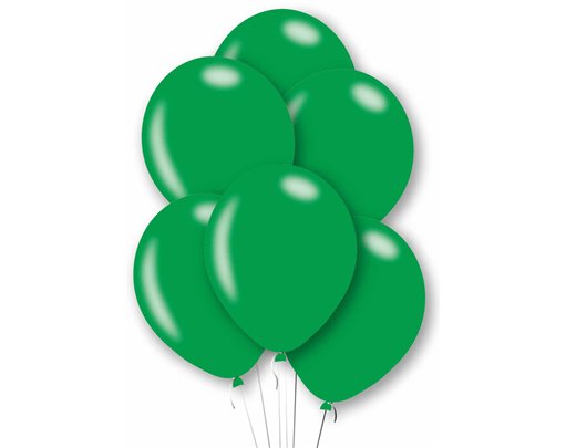 10PK 27cm METALLIC GREEN BALLOONS