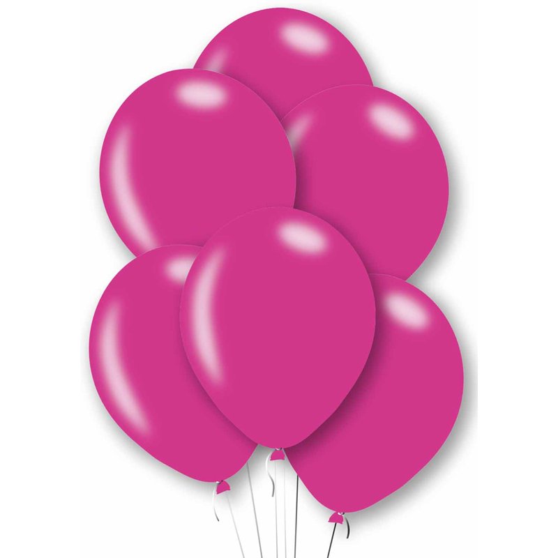 10PK 27cm METALLIC MAGENTA BALLOONS