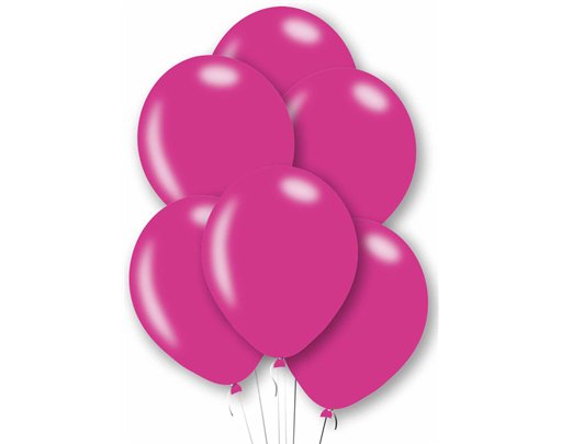 10PK 27cm METALLIC MAGENTA BALLOONS
